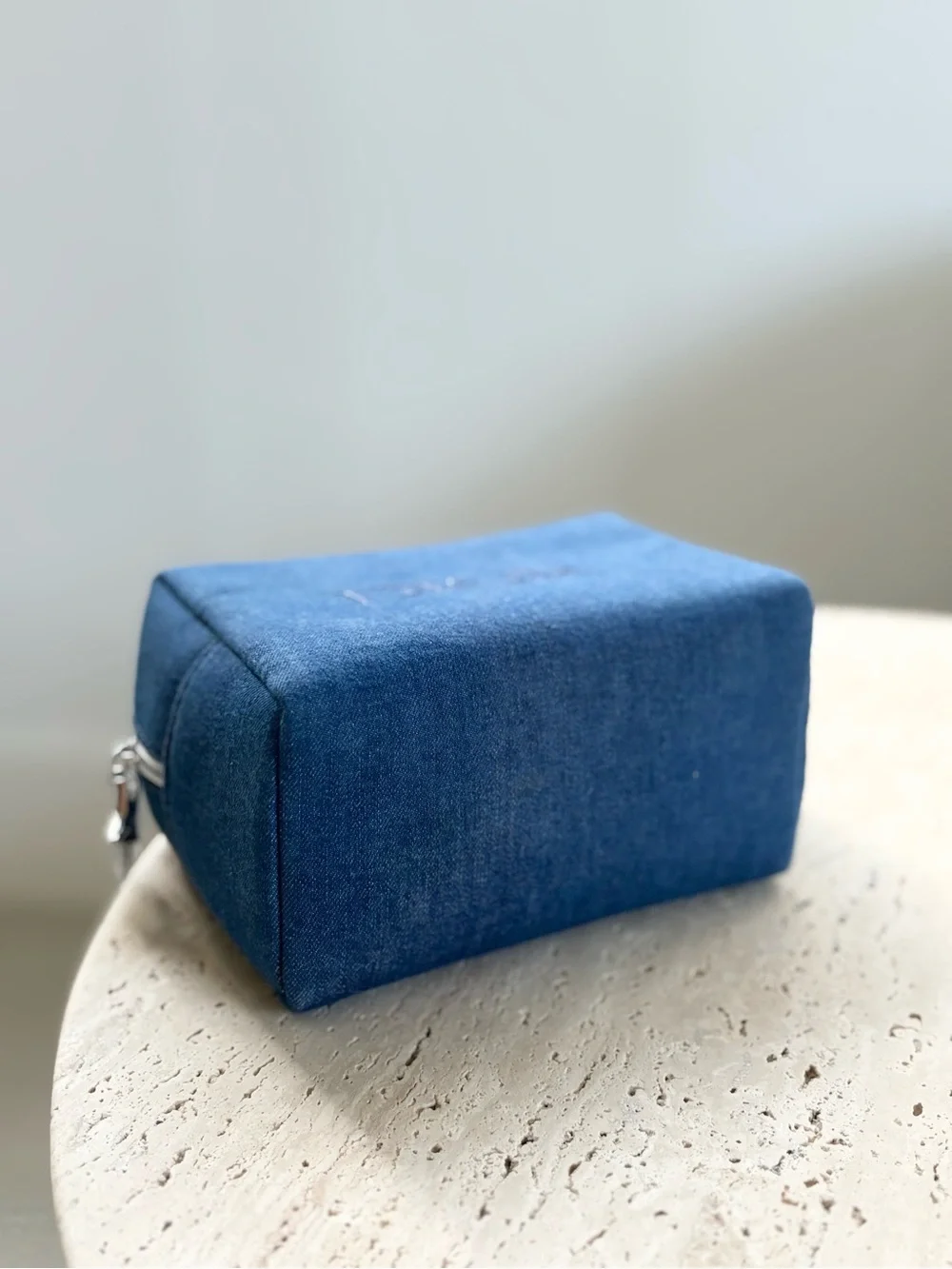 Dior Denim Makeup Bag